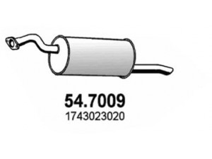 ASSO 54.7009 galinis duslintuvas 
 Išmetimo sistema -> Duslintuvas
174300J010, 174300J020, 1743023020
