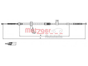 METZGER 17.1481 trosas, stovėjimo stabdys 
 Stabdžių sistema -> Valdymo svirtys/trosai
46420-05030