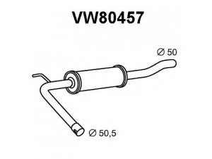 VENEPORTE VW80457 priekinis duslintuvas 
 Išmetimo sistema -> Duslintuvas
074253209A