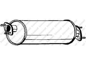 BOSAL 185-163 vidurinis duslintuvas 
 Išmetimo sistema -> Duslintuvas
43 03 140, 8 52 467, 97022461, 43 03 140