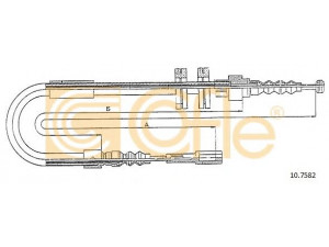 COFLE 10.7582 trosas, stovėjimo stabdys 
 Stabdžių sistema -> Valdymo svirtys/trosai
443609722