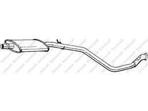 BOSAL 282-035 vidurinis duslintuvas 
 Išmetimo sistema -> Duslintuvas
1717.24, 1717.28, 1717.89
