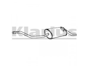 KLARIUS 250512 galinis duslintuvas 
 Išmetimo sistema -> Duslintuvas
867253609AF, 873253609AF, 867253609AF