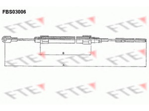FTE FBS03006 trosas, stovėjimo stabdys 
 Stabdžių sistema -> Valdymo svirtys/trosai
34 41 1 160 134