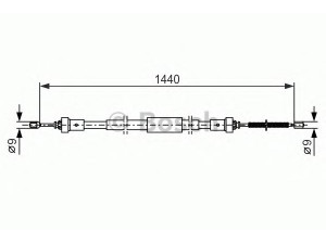 BOSCH 1 987 482 383 trosas, stovėjimo stabdys 
 Stabdžių sistema -> Valdymo svirtys/trosai
82 00 577 939, 82 00 627 462