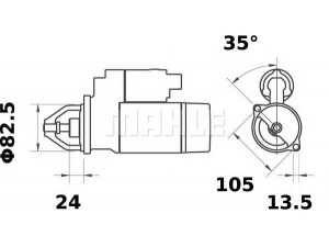 MAHLE ORIGINAL MS 256 starteris
217 29 28/5