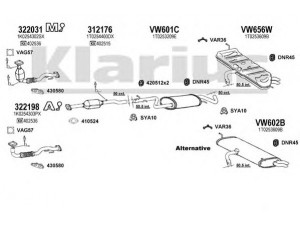 KLARIUS 931142U išmetimo sistema 
 Išmetimo sistema -> Išmetimo sistema, visa