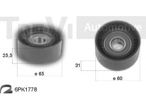 TREVI AUTOMOTIVE KA1096F skriemulių komplektas, V formos rumbuotas diržas 
 Diržinė pavara -> V formos rumbuotas diržas/komplektas -> Cilindrų komplektas