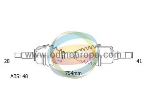 ODM-MULTIPARTS 18-011731 kardaninis velenas 
 Ratų pavara -> Kardaninis velenas
1512912, 8C11 3B437 AD
