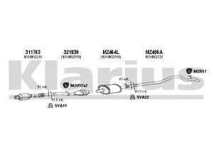 KLARIUS 600515U išmetimo sistema 
 Išmetimo sistema -> Išmetimo sistema, visa