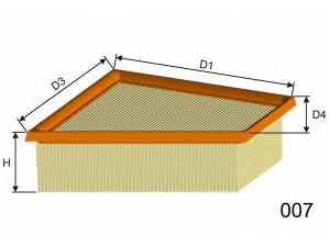 MISFAT P331 oro filtras 
 Filtrai -> Oro filtras
1418883, 1465170, 1479059, 6G919601AA