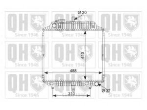QUINTON HAZELL QER1719 radiatorius, variklio aušinimas 
 Aušinimo sistema -> Radiatorius/alyvos aušintuvas -> Radiatorius/dalys
631 500 0502