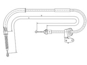 TEXTAR 44009200 trosas, stovėjimo stabdys 
 Stabdžių sistema -> Valdymo svirtys/trosai
34406777399, 34411514214