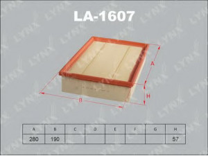 LYNXauto LA-1607 oro filtras 
 Filtrai -> Oro filtras
1232496, 1486710, 3M519601AA, 7M519601CA
