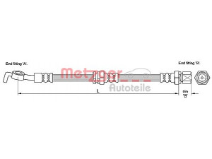 METZGER 4110192 stabdžių žarnelė 
 Stabdžių sistema -> Stabdžių žarnelės
96404803, 96549725