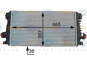 HELLA 8ML 376 777-281 tarpinis suslėgto oro aušintuvas, kompresorius 
 Variklis -> Oro tiekimas -> Įkrovos agregatas (turbo/superįkrova) -> Tarpinis suslėgto oro aušintuvas
13 02 133, 13 26 7647