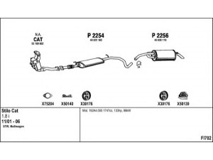 FENNO FI702 išmetimo sistema 
 Išmetimo sistema -> Išmetimo sistema, visa
