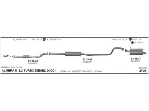 IMASAF 558000005 išmetimo sistema 
 Išmetimo sistema -> Išmetimo sistema, visa