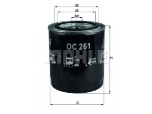 KNECHT OC 261 alyvos filtras 
 Techninės priežiūros dalys -> Techninės priežiūros intervalai
8500002, BBU2994, ERR3340, ETC4953
