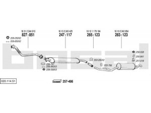 BOSAL 020.114.51 išmetimo sistema 
 Išmetimo sistema -> Išmetimo sistema, visa