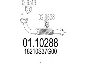MTS 01.10288 išleidimo kolektorius 
 Išmetimo sistema -> Išmetimo vamzdžiai
18210S37G00