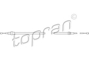 TOPRAN 108 333 trosas, stovėjimo stabdys 
 Stabdžių sistema -> Valdymo svirtys/trosai
1J0 609 721E, 1J0 609 721E, 1J0 609 721E