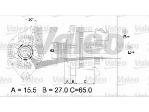 VALEO 437164 kintamosios srovės generatorius 
 Elektros įranga -> Kint. sr. generatorius/dalys -> Kintamosios srovės generatorius
5705-7M, 5705-M5, 57057M, 5705CH