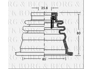 BORG & BECK BCB2686 gofruotoji membrana, kardaninis velenas 
 Ratų pavara -> Gofruotoji membrana