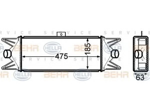HELLA 8ML 376 776-771 tarpinis suslėgto oro aušintuvas, kompresorius 
 Variklis -> Oro tiekimas -> Įkrovos agregatas (turbo/superįkrova) -> Tarpinis suslėgto oro aušintuvas
5040 22617, 5040 84140, 5040 86501