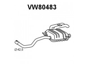 VENEPORTE VW80483 galinis duslintuvas 
 Išmetimo sistema -> Duslintuvas
6E0253609C