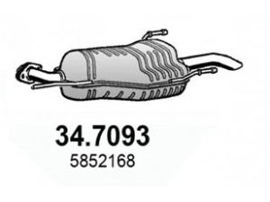 ASSO 34.7093 galinis duslintuvas 
 Išmetimo sistema -> Duslintuvas
5852168, 5852412