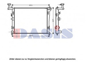 AKS DASIS 560031N radiatorius, variklio aušinimas 
 Aušinimo sistema -> Radiatorius/alyvos aušintuvas -> Radiatorius/dalys
253102H000