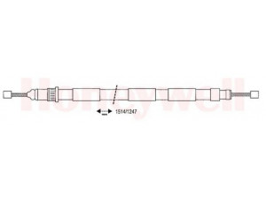 BENDIX 431246B trosas, stovėjimo stabdys 
 Stabdžių sistema -> Valdymo svirtys/trosai
474570