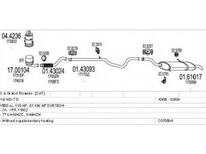 MTS C070504013643 išmetimo sistema 
 Išmetimo sistema -> Išmetimo sistema, visa