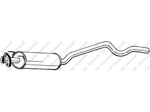 BOSAL 282-309 vidurinis duslintuvas 
 Išmetimo sistema -> Duslintuvas
58 52 377, 58 52 851, 58 52 919