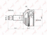 LYNXauto CO-3406A jungčių komplektas, kardaninis velenas 
 Ratų pavara -> Sujungimai/komplektas
44010-S04-951, 44010-S04-961, 44011-S04-951
