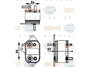 HELLA 8MK 376 745-011 kuro radiatorius 
 Degalų tiekimo sistema -> Kuro radiatorius
611 078 00 79, A 611 078 00 79