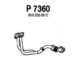 FENNO P7360 išleidimo kolektorius 
 Išmetimo sistema -> Išmetimo vamzdžiai
BM70025, 191253091AF, 1H0253091