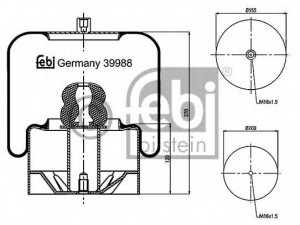 FEBI BILSTEIN 39988 dėklas, pneumatinė pakaba
629 320 00 25, 629 320 00 25