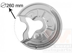 VAN WEZEL 7622373 apsauginis skydas, stabdžių diskas 
 Stabdžių sistema -> Diskinis stabdys -> Stabdžių dalys/priedai
1K0615611AB, 1K0615611T