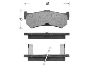 KAISHIN D1181 stabdžių trinkelių rinkinys, diskinis stabdys