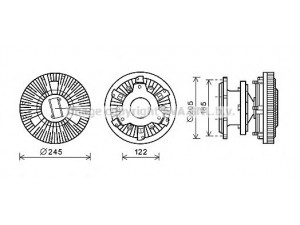 AVA QUALITY COOLING MEC275 sankaba, radiatoriaus ventiliatorius
5412000122, 5412000222, 5412000322