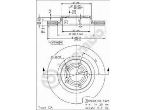BREMBO 09.7196.14 stabdžių diskas 
 Stabdžių sistema -> Diskinis stabdys -> Stabdžių diskas
8E0615301B, 8E0615301D, 8E0615301P