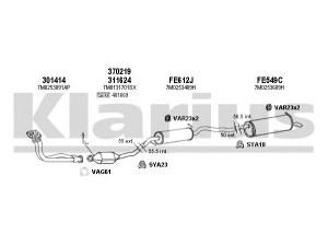 KLARIUS 930558U išmetimo sistema 
 Išmetimo sistema -> Išmetimo sistema, visa