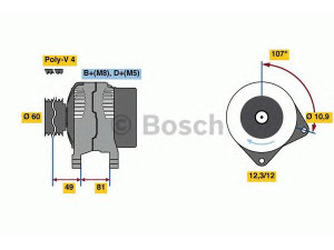 BOSCH 0 986 049 740 kintamosios srovės generatorius 
 Elektros įranga -> Kint. sr. generatorius/dalys -> Kintamosios srovės generatorius
46407647, 46416343, 46420961, 46436507