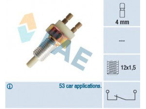 FAE 25040 stabdžių žibinto jungiklis 
 Stabdžių sistema -> Stabdžių žibinto jungiklis
1240584, 03458283