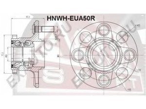 ASVA HNWH-EUA50R rato stebulė 
 Ašies montavimas/vairavimo mechanizmas/ratai -> Rato stebulė/montavimas -> Rato stebulė
42200-S5A-008