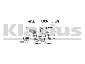 KLARIUS 900480U išmetimo sistema 
 Išmetimo sistema -> Išmetimo sistema, visa