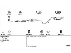 FENNO DW804 išmetimo sistema 
 Išmetimo sistema -> Išmetimo sistema, visa