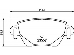 HELLA 8DB 355 009-081 stabdžių trinkelių rinkinys, diskinis stabdys 
 Techninės priežiūros dalys -> Papildomas remontas
1121892, 1121895, 1130120, 1152316